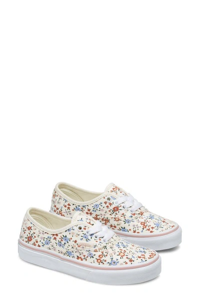 Vans Kids Off-white Authentic Floral Little Kids Sneakers In Marshmallow/ Multi