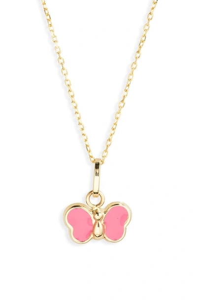Bony Levy Kids' 14k Gold Butterfly Pendant Necklace In 14k Yellow Gold