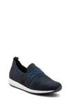 Ara Lynn Knit Slip-on Sneaker In Navy Wovenstretch