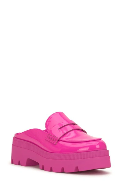 Jessica Simpson Uma Platform Penny Loafer Mule In Valley Pink