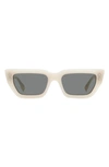 Isabel Marant Im0159s Logo Acetate Rectangle Sunglasses In Ivory