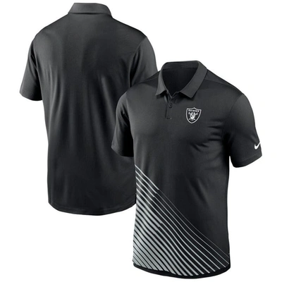 Nike Men's Dri-fit Yard Line (nfl Las Vegas Raiders) Polo In Black