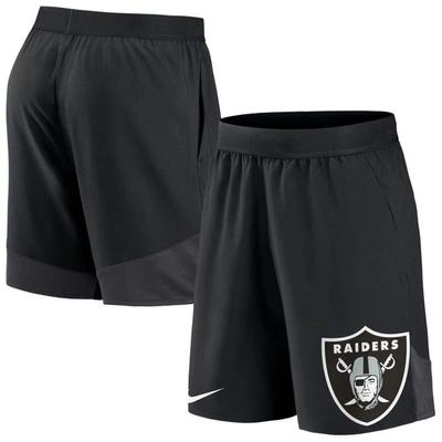 Nike Men's Dri-fit Stretch (nfl Las Vegas Raiders) Shorts In Black