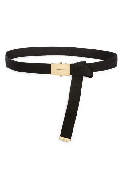 Givenchy Logo Jacquard Skate Belt In Black