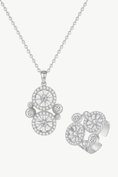 Classicharms Wheel Of Fortune Necklace And Ring Set In Silver