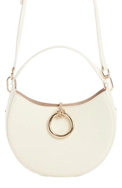 Chloé Small Arlene Leather Hobo In Misty Ivory