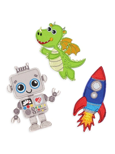 Becco Bags Babies' Robot Starship Dragon Patch Pack In Neutral