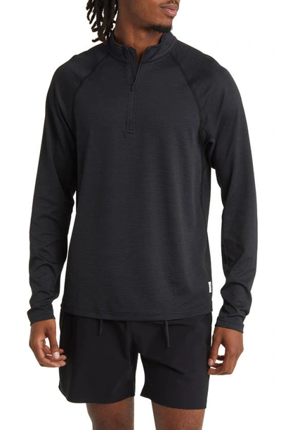 Reigning Champ Half Zip Performance Pullover In Black