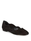Saks Fifth Avenue Perry Suede Flats In Black