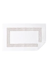 Matouk Adelphi Cotton Bath Rug In White/truffle