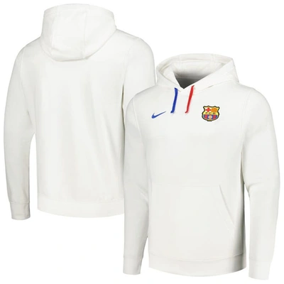 Nike White Barcelona Nsw Club Fleece Pullover Hoodie