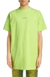 Acne Studios Relaxed Fit Logo T-shirt In Fluo Green