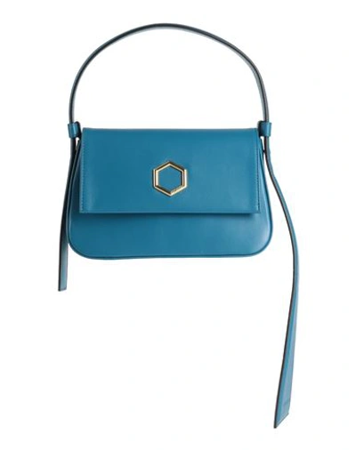 Hibourama Woman Handbag Deep Jade Size - Soft Leather In Blue