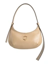 Hibourama Woman Handbag Sand Size - Soft Leather In Pink