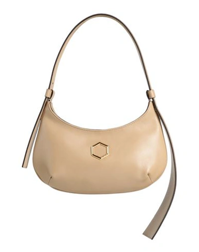 Hibourama Woman Handbag Sand Size - Soft Leather In Beige