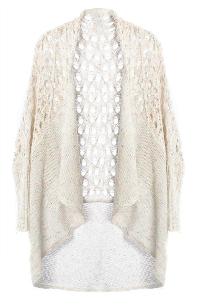 Saachi Knit Poncho In White