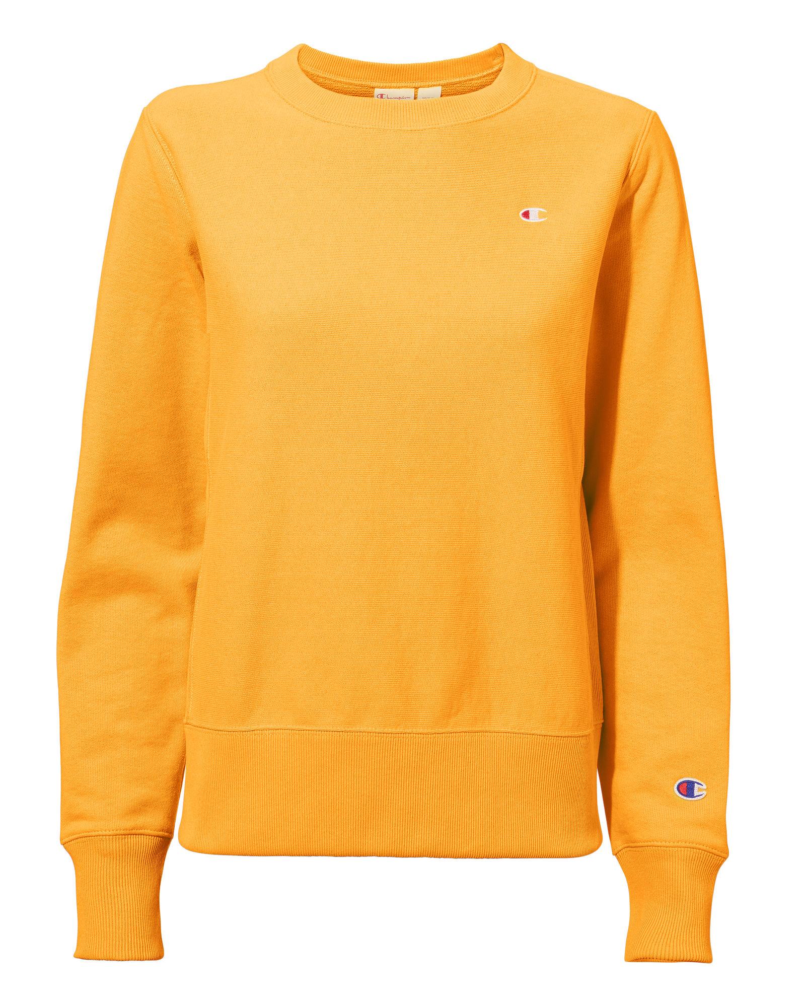 yellow champion crewneck