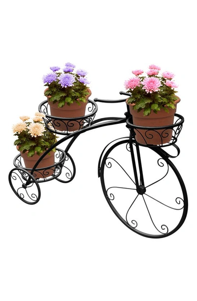 Sorbus Flower Pot Tricycle Display Stand In Black