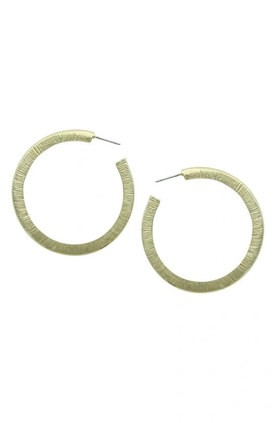 Olivia Welles Dara Resin Hoop Earrings In Gold