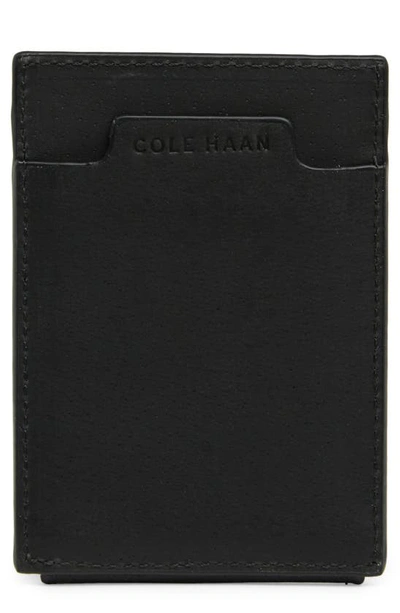 Cole Haan Diamond Leather Bifold Wallet In Black