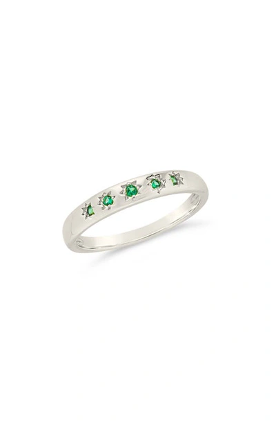 Sterling Forever Lennon Ring In Green