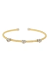 Meshmerise Diamond Bangle Bracelet In Yellow