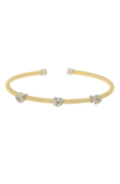 Meshmerise Diamond Bangle Bracelet In Yellow