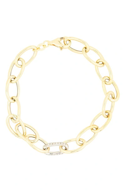 Meshmerise Diamond Accent Link Bracelet In Yellow