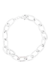 Meshmerise Diamond Accent Link Bracelet In White