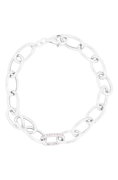 Meshmerise Diamond Accent Link Bracelet In White