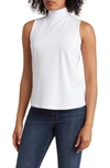 By Design Mock-neck Sleeveless Blouse In White