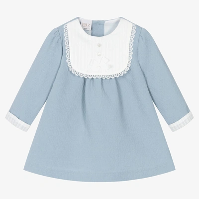 Paz Rodriguez Baby Girls Blue Cotton Dress