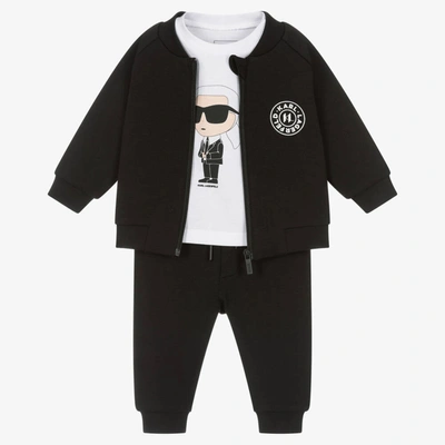 Karl Lagerfeld Babies' Kids Nero Che Coprono Insieme Per Bambini In Black