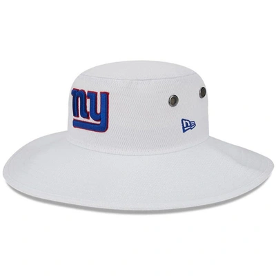New Era White New York Giants 2023 Nfl Training Camp Panama Bucket Hat