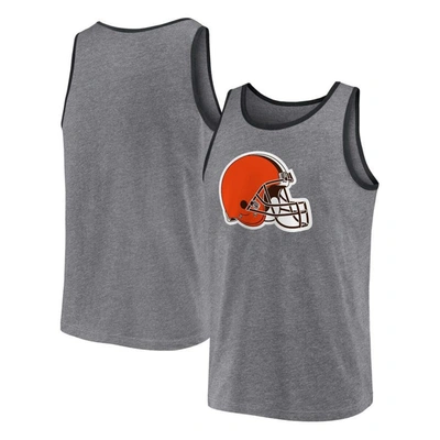 Fanatics Branded  Heather Gray Cleveland Browns Primary Tank Top