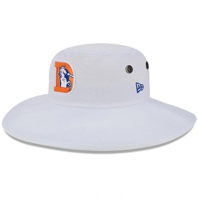 New Era White Denver Broncos 2023 Nfl Training Camp Throwback Panama Bucket Hat
