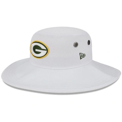 New Era White Green Bay Packers 2023 Nfl Training Camp Panama Bucket Hat