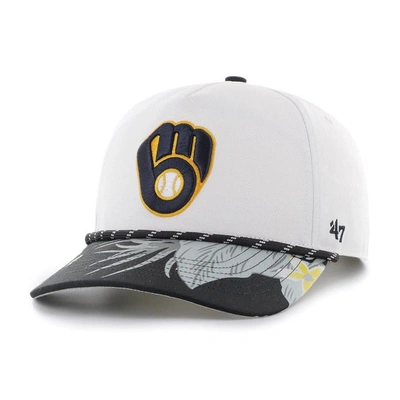 47 ' White Milwaukee Brewers Dark Tropic Hitch Snapback Hat