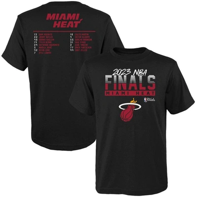 Fanatics Kids' Toddler  Branded Black Miami Heat 2023 Nba Finals Roster T-shirt