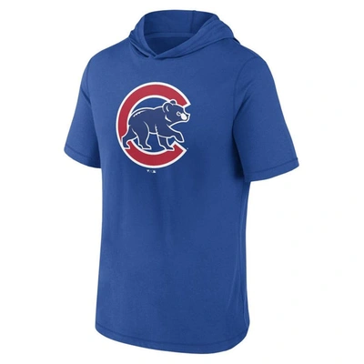 Fanatics Branded Royal Chicago Cubs Short Sleeve Hoodie T-shirt