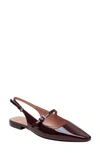 Linea Paolo Celeste Slingback Pointed Toe Flat In Burgundy