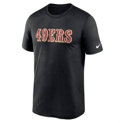 Nike Black San Francisco 49ers Legend Wordmark Performance T-shirt