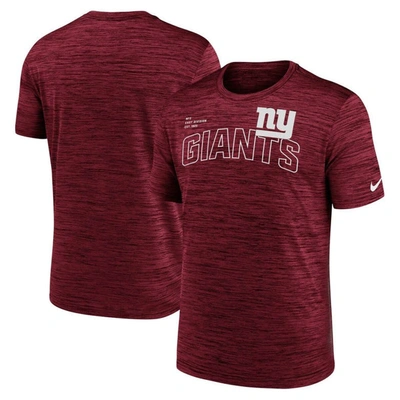Nike Red New York Giants Velocity Arch Performance T-shirt