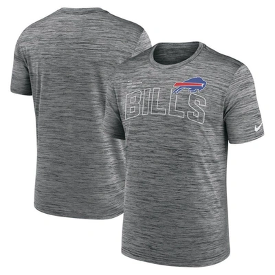 Nike Anthracite Buffalo Bills Velocity Arch Performance T-shirt In Black