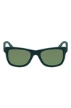 Lacoste 52mm Foldable Retro Frame Sunglasses In Green