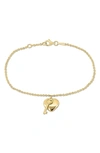 Delmar Heart & Key Charm Bracelet In Gold