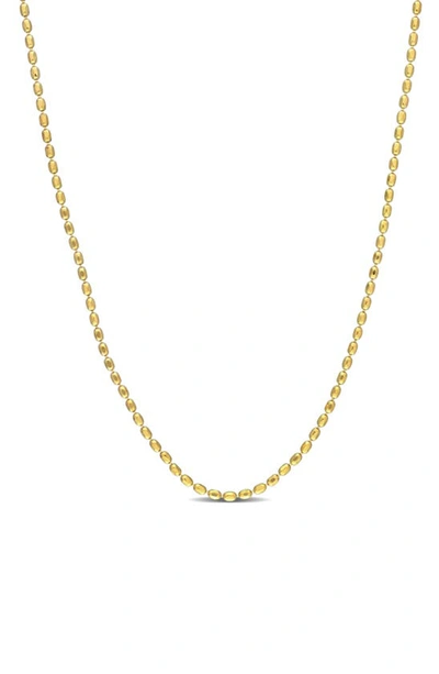 Delmar 1.5mm Oval Ball Chain Necklace In Gold