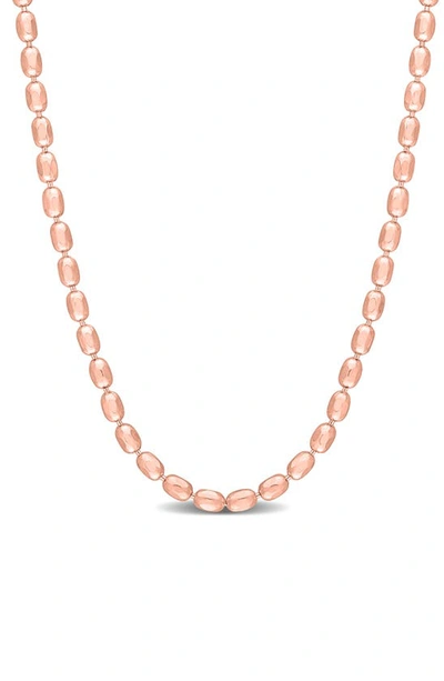 Delmar 1.8mm Oval Ball Chain Necklace In Pink