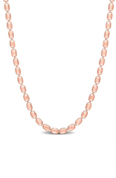 Delmar 1.8mm Oval Ball Chain Necklace In Rose