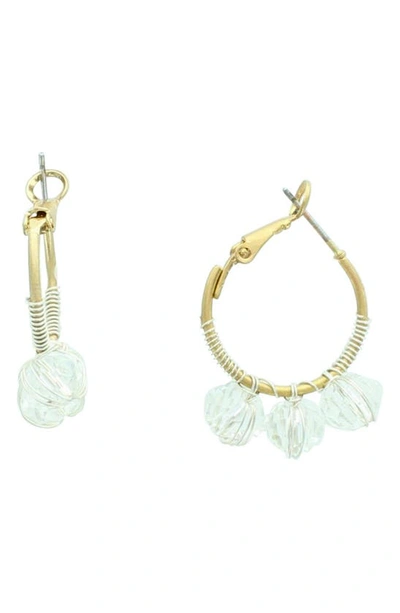 Olivia Welles Mila Beaded Hoop Earrings In Gold